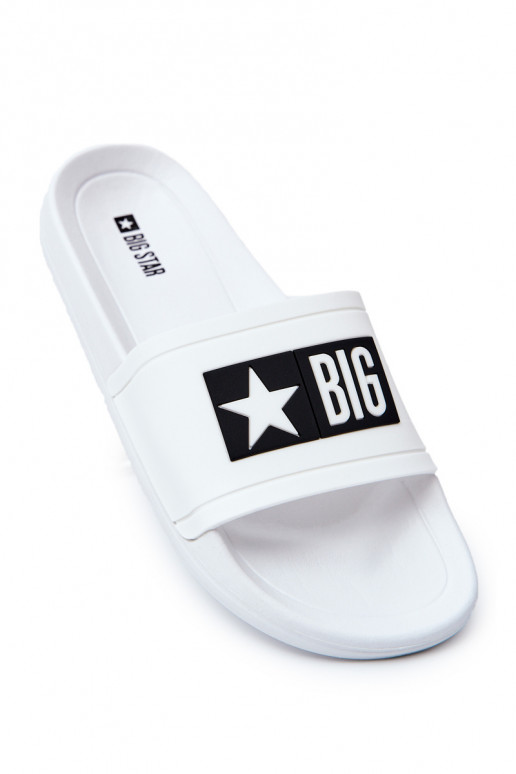 Pánské Nazouváky Big Star DD174700 Bílé Pánské Nazouváky Big Star DD174700 Bílé