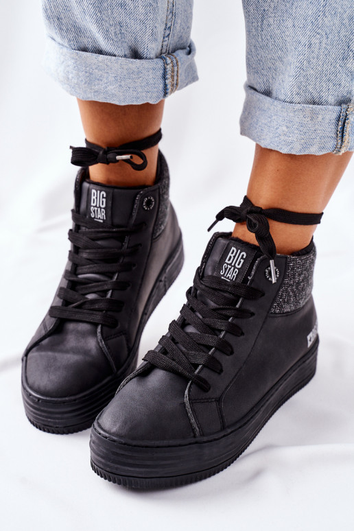  pašiltinti laisvalaikio batai Big Star II274147 juodos spalvos