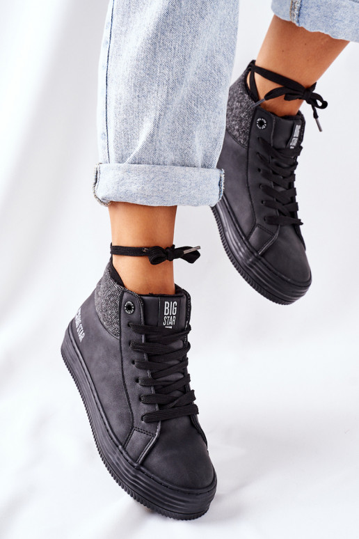  pašiltinti laisvalaikio batai Big Star II274147 juodos spalvos