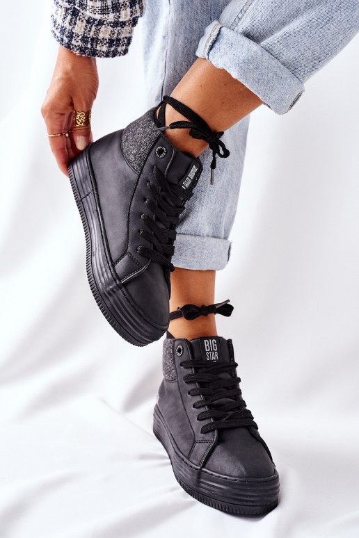  pašiltinti laisvalaikio batai Big Star II274147 juodos spalvos