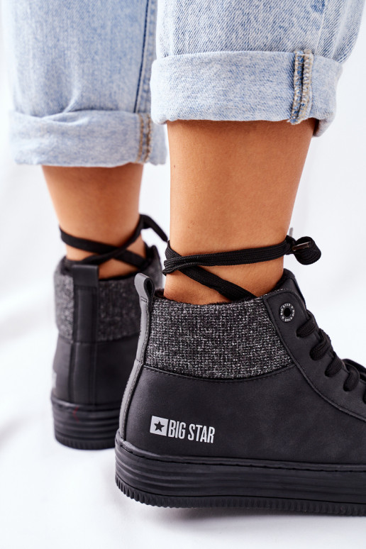  pašiltinti laisvalaikio batai Big Star II274147 juodos spalvos