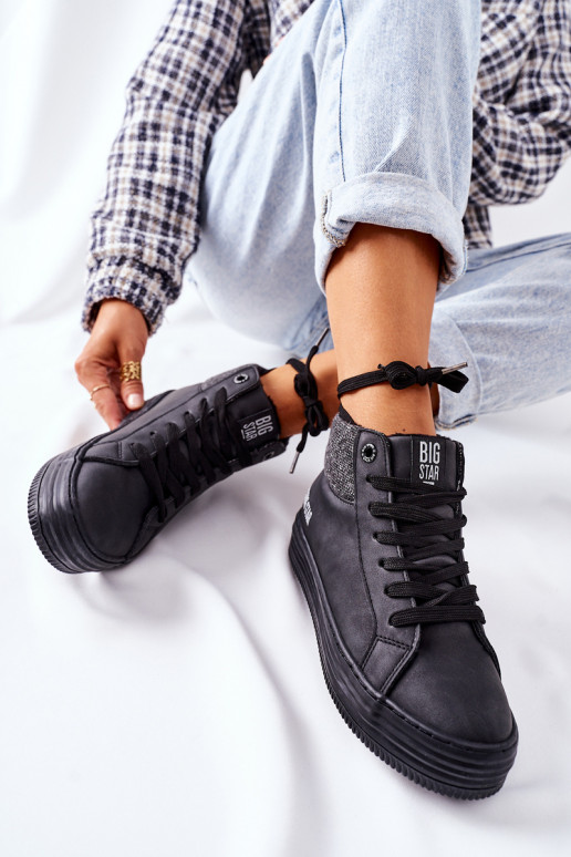  pašiltinti laisvalaikio batai Big Star II274147 juodos spalvos