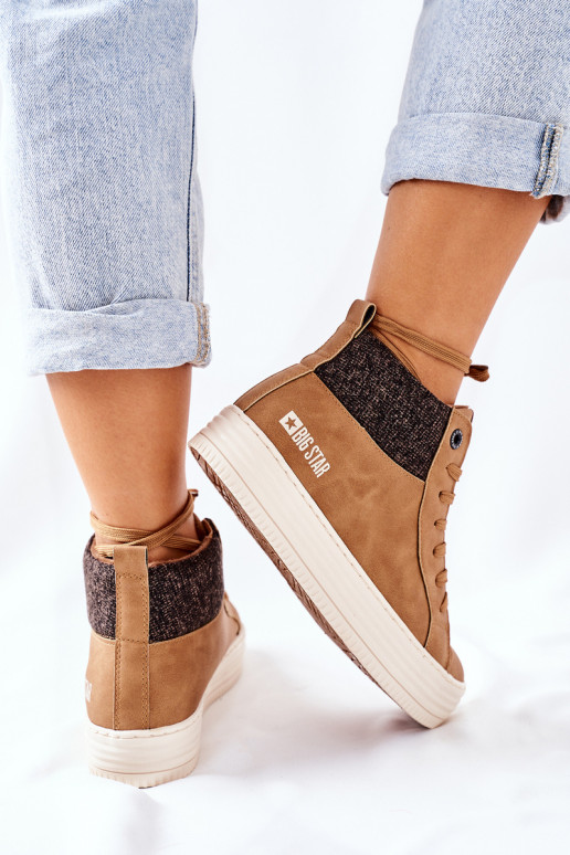 pašiltinti laisvalaikio batai Big Star II274145 rudos spalvos  pašiltinti laisvalaikio batai Big Star II274145 rudos spalvos