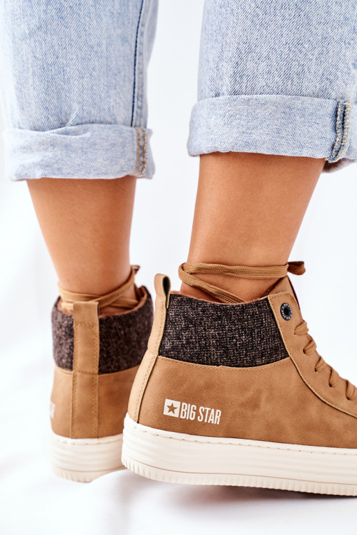 pašiltinti laisvalaikio batai Big Star II274145 rudos spalvos  pašiltinti laisvalaikio batai Big Star II274145 rudos spalvos