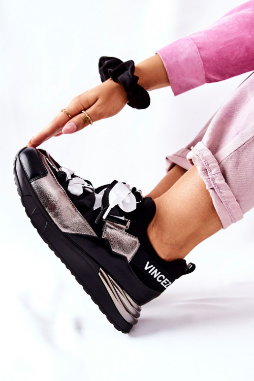 Sportinio stiliaus batai Sneakers batai modelio batai Juodos ir-sidabro spalvos Dexla Sportinio stiliaus batai Sneakers batai modelio batai Juodos ir-sidabro spalvos Dexla