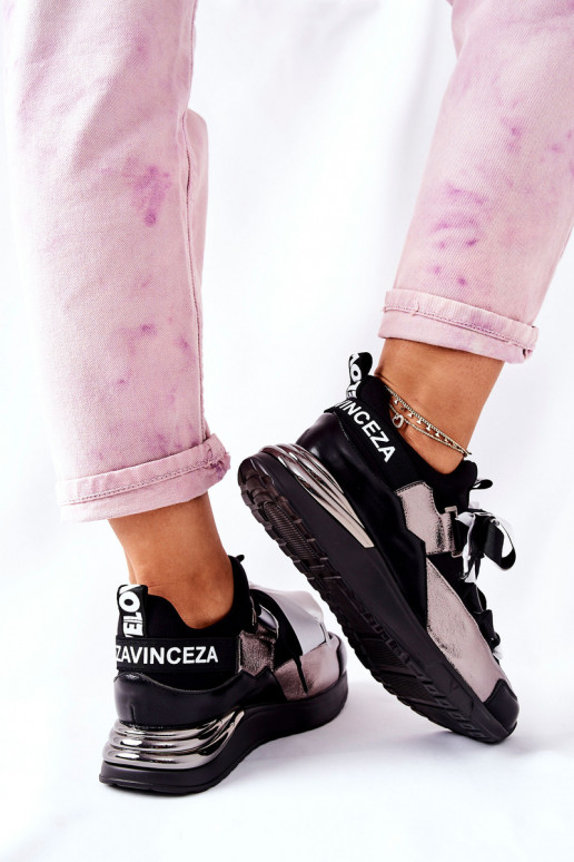 Sportinio stiliaus batai Sneakers batai modelio batai Juodos ir-sidabro spalvos Dexla Sportinio stiliaus batai Sneakers batai modelio batai Juodos ir-sidabro spalvos Dexla
