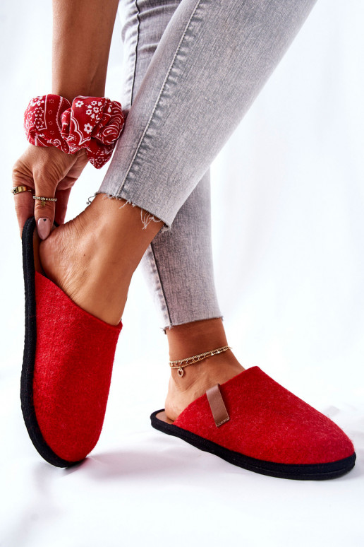 Šlepetės naminės Panto Fino II267002 raudonos-rudos spalvos