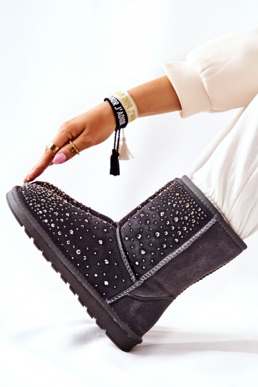 sniego batai pašiltinti su kniedėmis pilkos spalvos Mariella sniego batai pašiltinti su kniedėmis pilkos spalvos Mariella