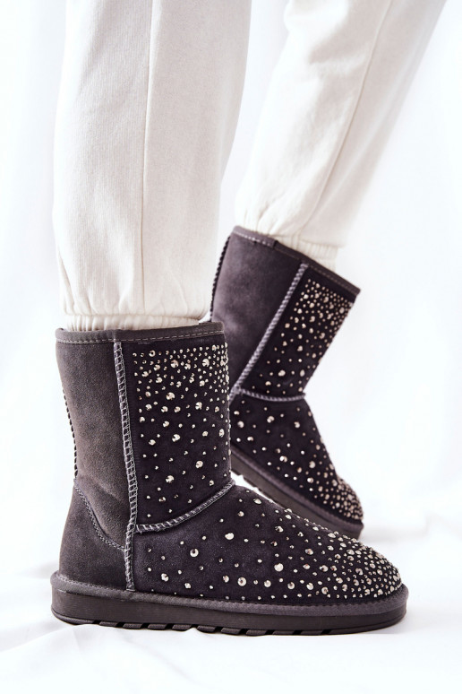 sniego batai pašiltinti su kniedėmis pilkos spalvos Mariella sniego batai pašiltinti su kniedėmis pilkos spalvos Mariella