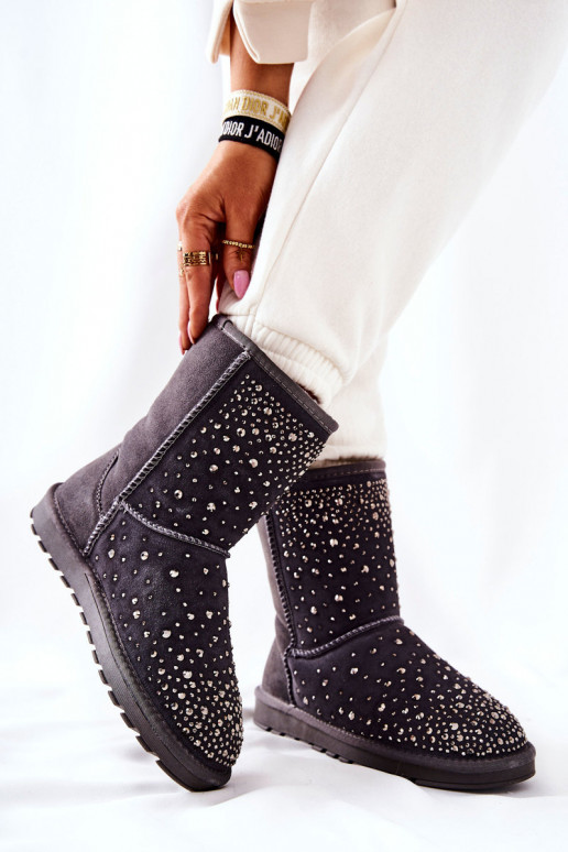 sniego batai pašiltinti su kniedėmis pilkos spalvos Mariella sniego batai pašiltinti su kniedėmis pilkos spalvos Mariella