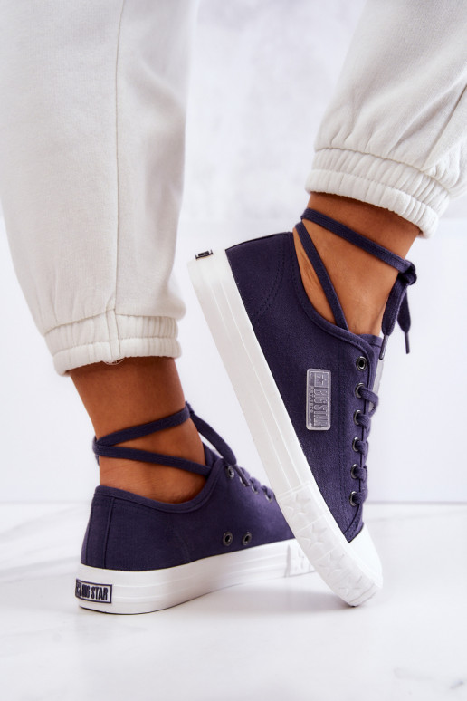 Klasikinio modelio   Moteriški batai BIG STAR JJ274494 tamsiai mėlynos spalvos