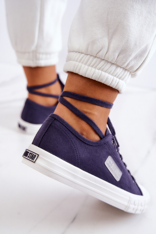 Klasikinio modelio   Moteriški batai BIG STAR JJ274494 tamsiai mėlynos spalvos