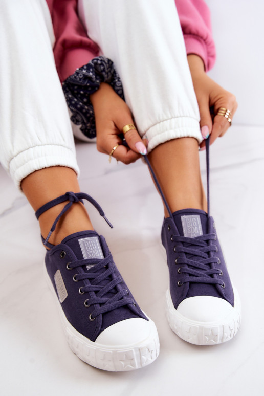 Klasikinio modelio   Moteriški batai BIG STAR JJ274494 tamsiai mėlynos spalvos