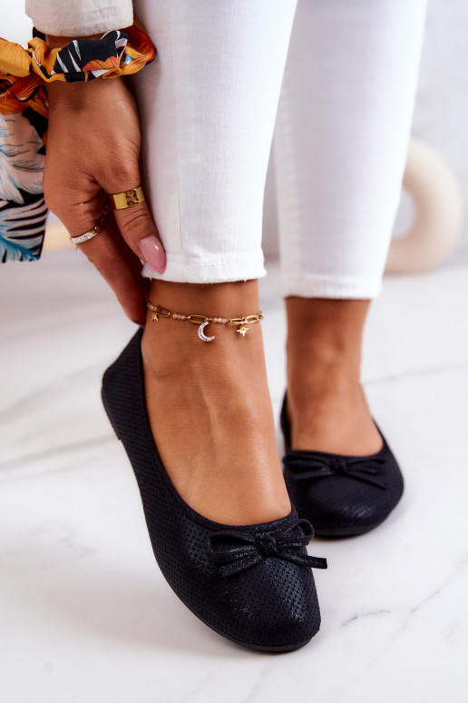 Klasikinio modelio Balerinos   juodos spalvos Fimme