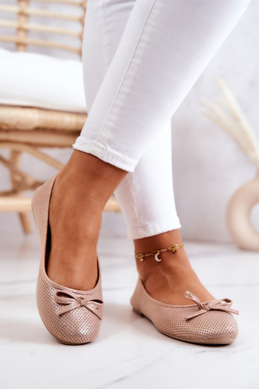 Klasikinio modelio Balerinos   rožinės spalvos Fimme