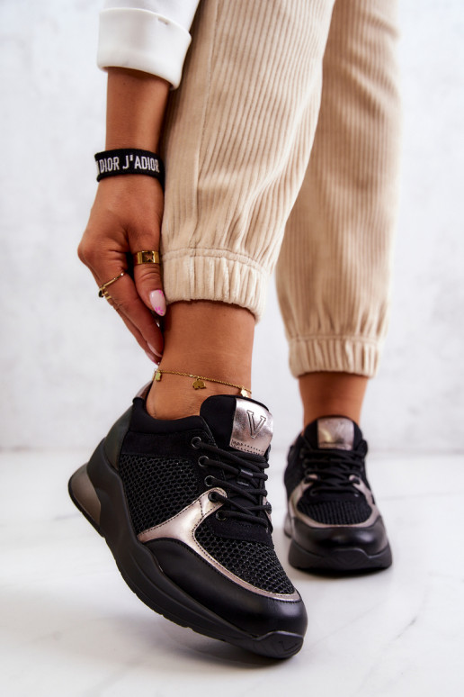 Madingi sportiniai bateliai  Sneakers juodos spalvos Danielle Madingi sportiniai bateliai  Sneakers juodos spalvos Danielle