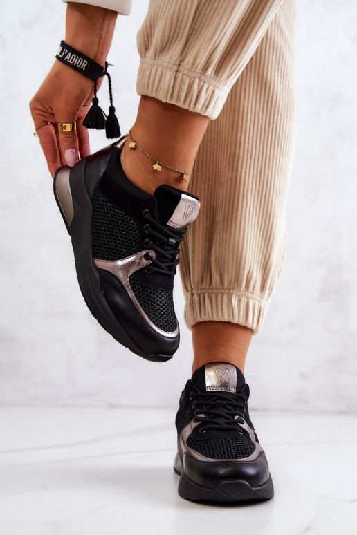 Madingi sportiniai bateliai  Sneakers juodos spalvos Danielle Madingi sportiniai bateliai  Sneakers juodos spalvos Danielle