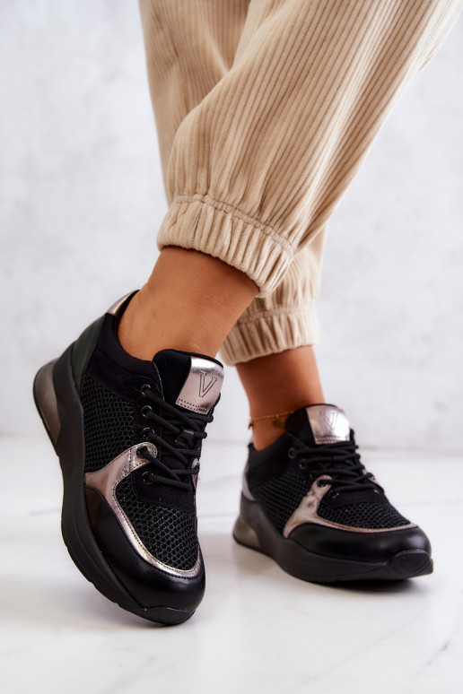 Madingi sportiniai bateliai  Sneakers juodos spalvos Danielle Madingi sportiniai bateliai  Sneakers juodos spalvos Danielle