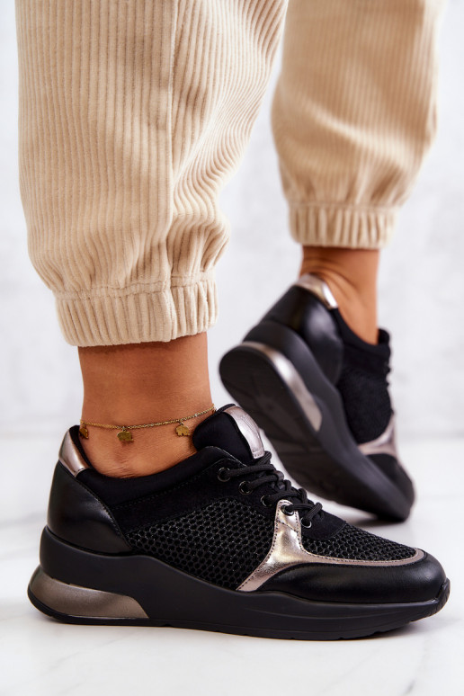 Madingi sportiniai bateliai  Sneakers juodos spalvos Danielle Madingi sportiniai bateliai  Sneakers juodos spalvos Danielle