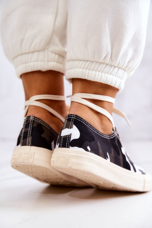 Laisvalaikio batai su kamufliažu BIG STAR JJ274237 Baltos-pilkos spalvos