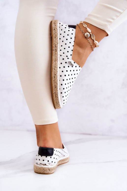  espadrilės su taškeliais Big Star JJ274870 baltos spalvos