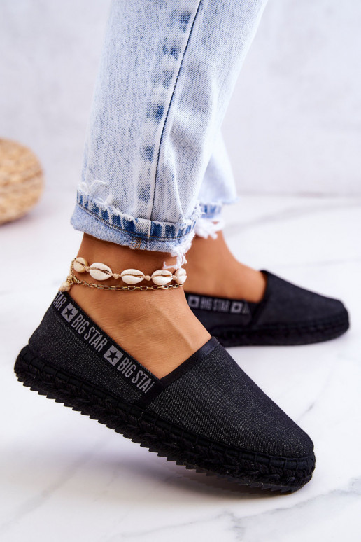 Medžiaginės espadrilės  Big Star JJ274878 juodos spalvos Medžiaginės espadrilės  Big Star JJ274878 juodos spalvos