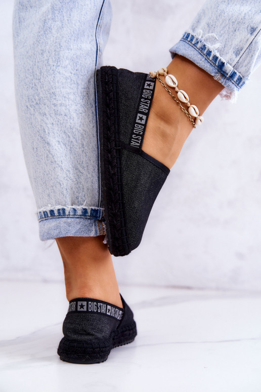 Medžiaginės espadrilės  Big Star JJ274878 juodos spalvos Medžiaginės espadrilės  Big Star JJ274878 juodos spalvos