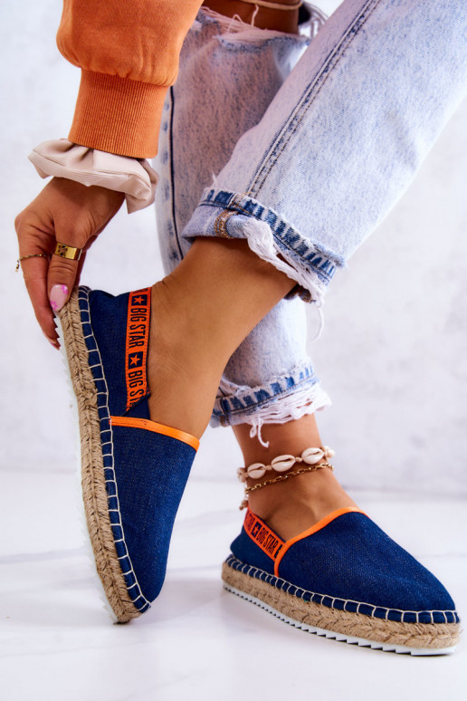 Medžiaginės espadrilės Big Star JJ274877 tamsiai mėlynos spalvos Medžiaginės espadrilės Big Star JJ274877 tamsiai mėlynos spalvos