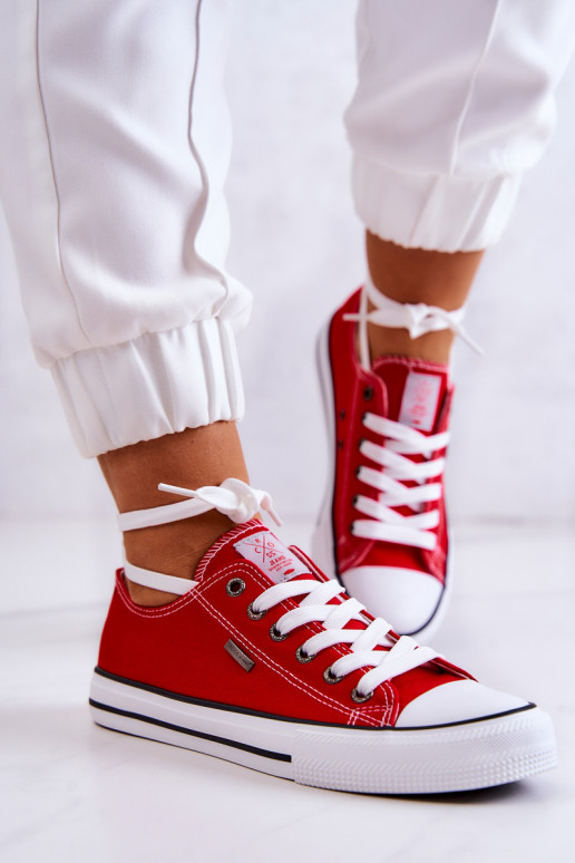  Klasikinio modelio laisvalaikio batai Cross Jeans JJ2R4010C raudonos spalvos