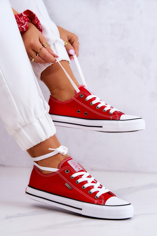  Klasikinio modelio laisvalaikio batai Cross Jeans JJ2R4010C raudonos spalvos