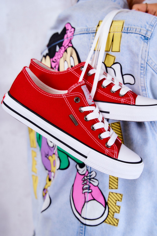  Klasikinio modelio laisvalaikio batai Cross Jeans JJ2R4010C raudonos spalvos