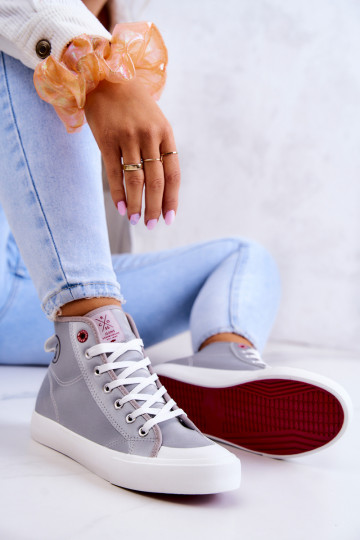 laisvalaikio batai su auliuku Cross Jeans JJ2R4057C pilkos spalvos