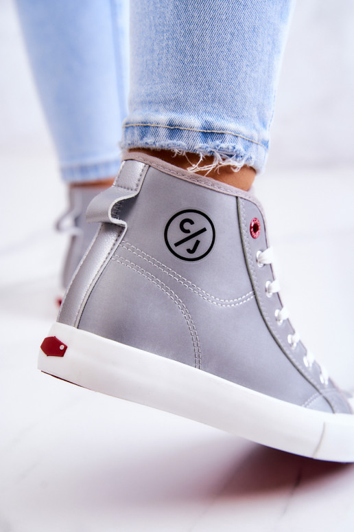  laisvalaikio batai su auliuku Cross Jeans JJ2R4057C pilkos spalvos