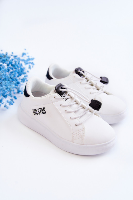 Vaikiški sportbačiai Big Star JJ374069 Baltos-juodos spalvos Vaikiški sportbačiai Big Star JJ374069 Baltos-juodos spalvos