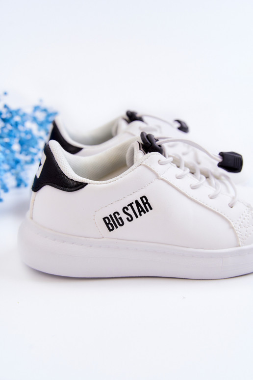 Vaikiški sportbačiai Big Star JJ374069 Baltos-juodos spalvos Vaikiški sportbačiai Big Star JJ374069 Baltos-juodos spalvos