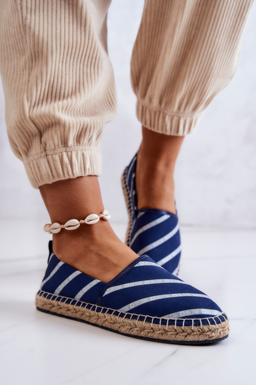 Klasikinio modelio espadrilės Big Star JJ274960 tamsiai mėlynos spalvos  Klasikinio modelio espadrilės Big Star JJ274960 tamsiai mėlynos spalvos