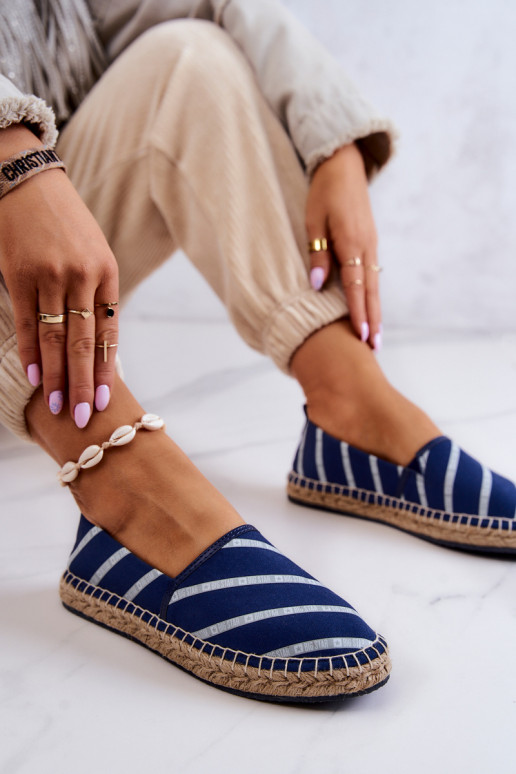 Klasikinio modelio espadrilės Big Star JJ274960 tamsiai mėlynos spalvos  Klasikinio modelio espadrilės Big Star JJ274960 tamsiai mėlynos spalvos