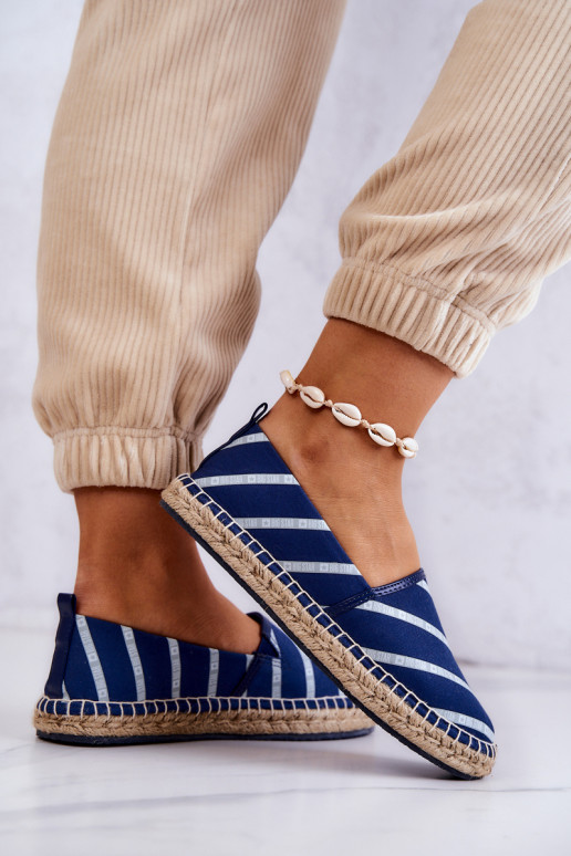 Klasikinio modelio espadrilės Big Star JJ274960 tamsiai mėlynos spalvos  Klasikinio modelio espadrilės Big Star JJ274960 tamsiai mėlynos spalvos