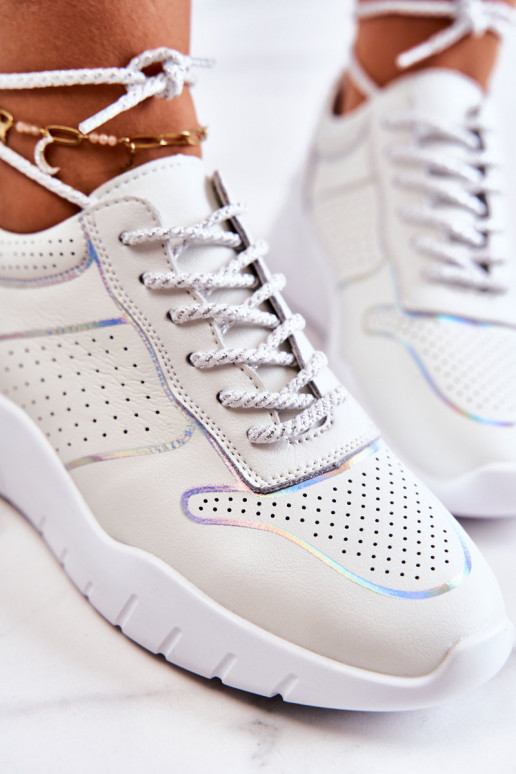 Klasikinio modelio  Sneakers batai modelio batai baltos spalvos Carly Klasikinio modelio  Sneakers batai modelio batai baltos spalvos Carly