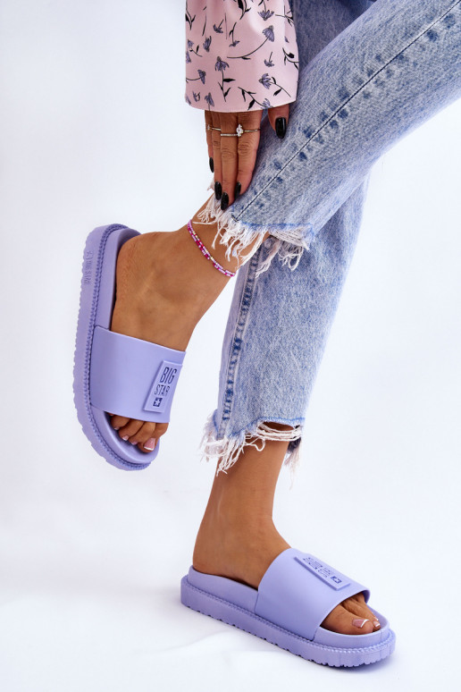 Dámské pantofle Big Star LL274431 Světle fialová