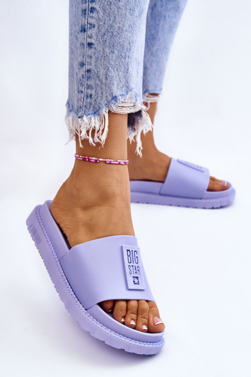 Dámské pantofle Big Star LL274431 Světle fialová