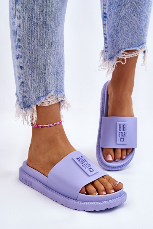 Dámské pantofle Big Star LL274431 Světle fialová
