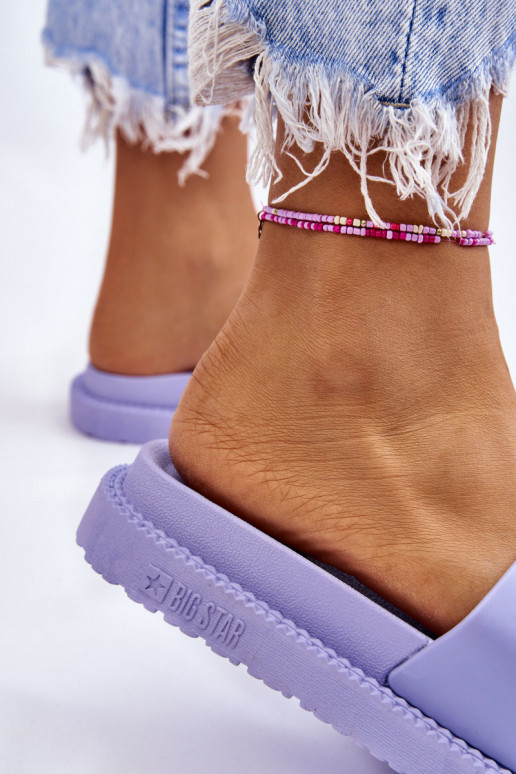 Dámské pantofle Big Star LL274431 Světle fialová