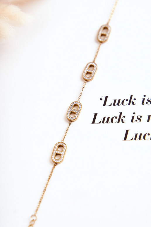 Náramek Na Silném Retízku Zlatý Náramek Na Silném Retízku Zlatý