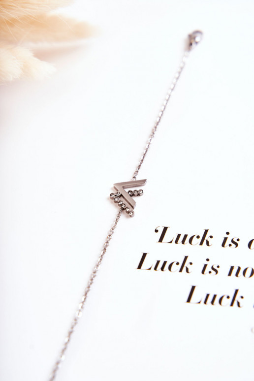 Náramek Na řetízku Se Zirkony stříbrný Náramek Na řetízku Se Zirkony stříbrný