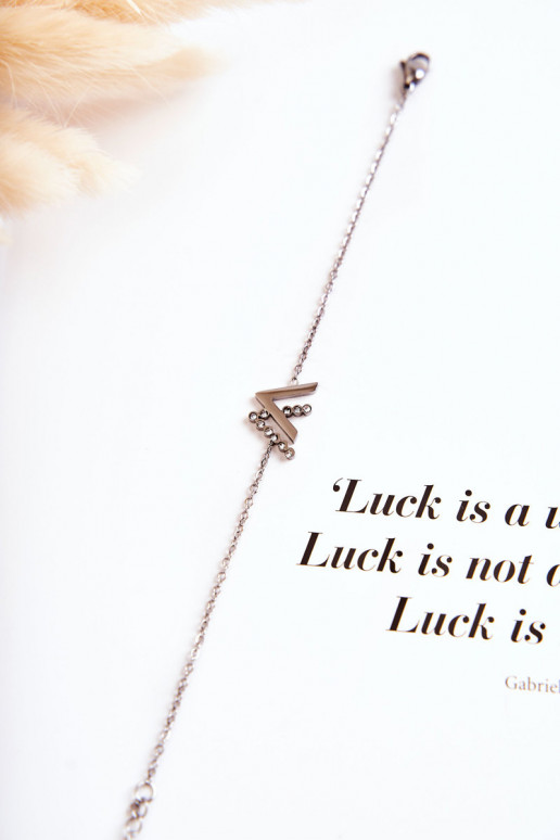 Náramek Na řetízku Se Zirkony stříbrný Náramek Na řetízku Se Zirkony stříbrný