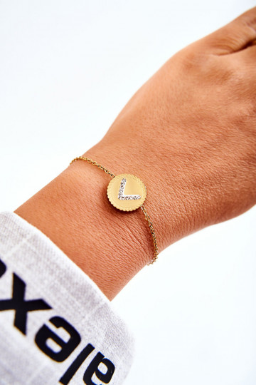 Dámský náramek celebrit s ornamentem a kubickými zirkony v zlatě 2