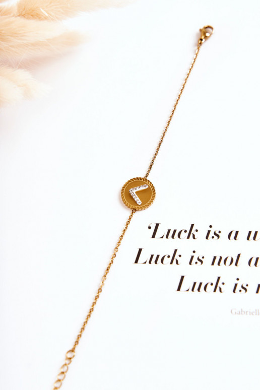 Dámský náramek celebrit s ornamentem a kubickými zirkony v zlatě Dámský náramek celebrit s ornamentem a kubickými zirkony v zlatě