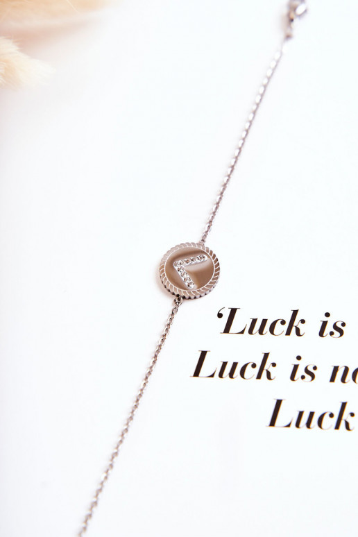 Dámský náramek celebrit s ornamentem a kubickými zirkony v stříbrný Dámský náramek celebrit s ornamentem a kubickými zirkony v stříbrný