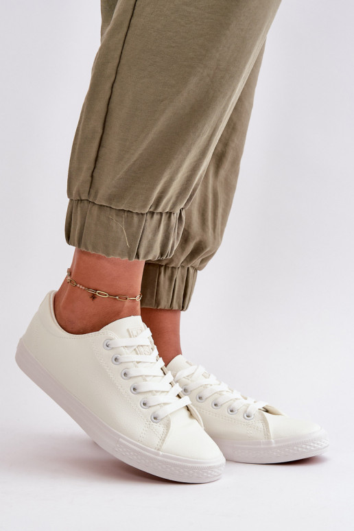 Dámské klasické kožené tenisky bílé Misima